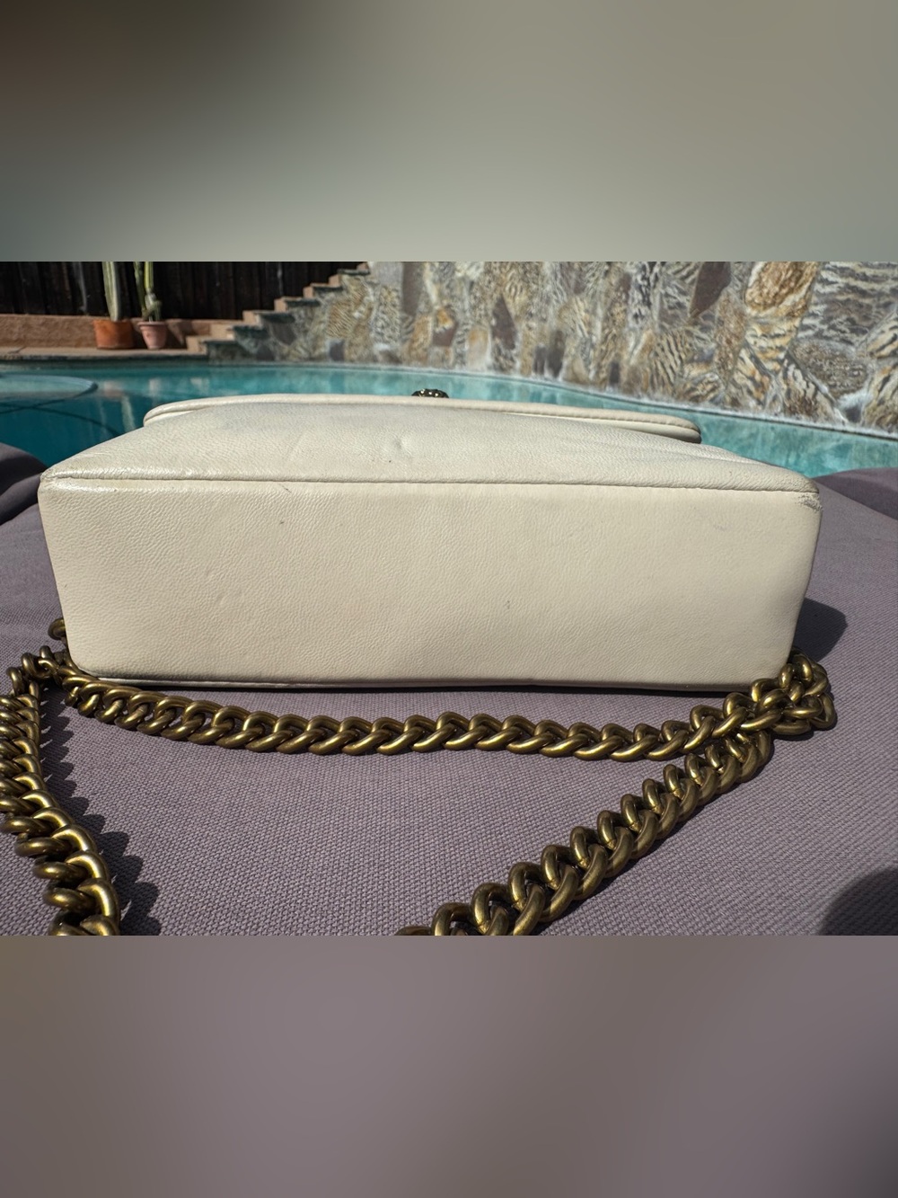 Kurt Geiger London Mini Kew Cream Leather Eagle Head Crossbody Bag GUC - Picture 7 of 16